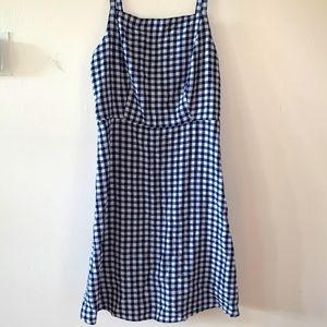 Gingham spaghetti strap dress